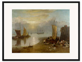 Gerahmter Kunstdruck Sonne steigt durch Dampf auf