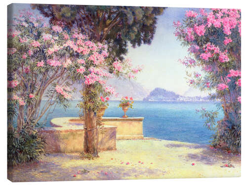 Canvas print Bellagio, from the Garden of the Grand Hotel, Menaggio