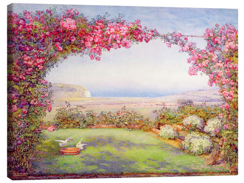 Quadro em tela A Garden with a Rose Arch