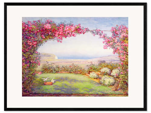 Kehystetty taidepainatus A Garden with a Rose Arch