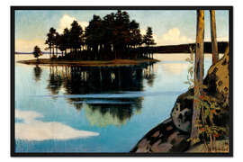 Gerahmter Kunstdruck Sonnenuntergang