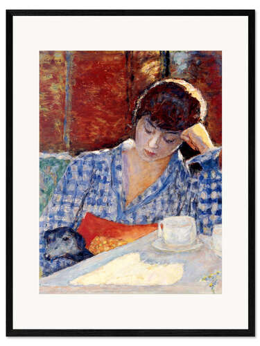Framed art print Woman with a dog, 1917