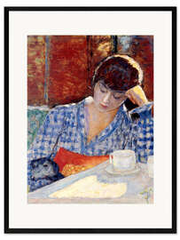 Framed art print Woman with a dog, 1917