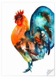 Selvklebende plakat Tall Standing Rooster