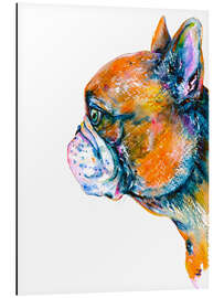 Tableau en aluminium Red Fawn Frenchie