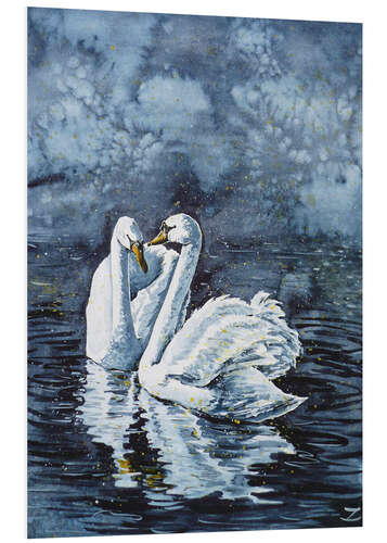 Tableau en PVC Swan Couple