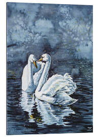 Stampa su plexi-alluminio Swan Couple