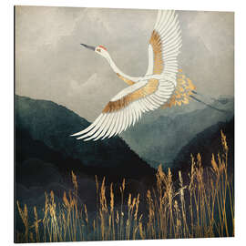 Magnettafel Eleganter Flug eines Kranichs