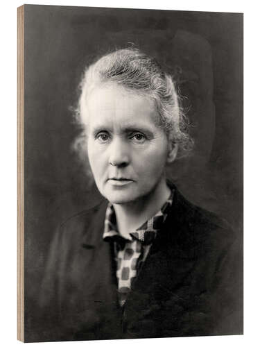 Wood print Marie Curie