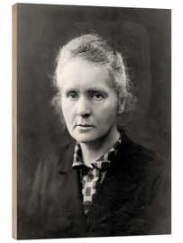 Wood print Marie Curie