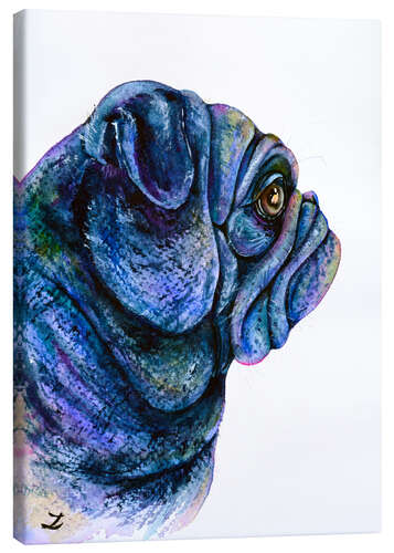 Canvas print Black Pug