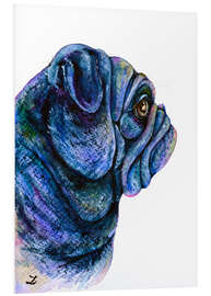 Foam board print Black Pug