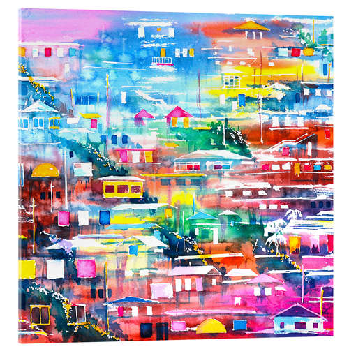 Acrylglas print Barrio el Cerro de Yauco