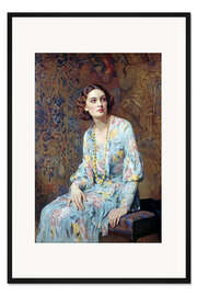Gerahmter Kunstdruck Porträt einer Dame