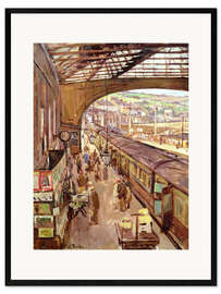 Impresión de arte enmarcada Penzance, estación de tren