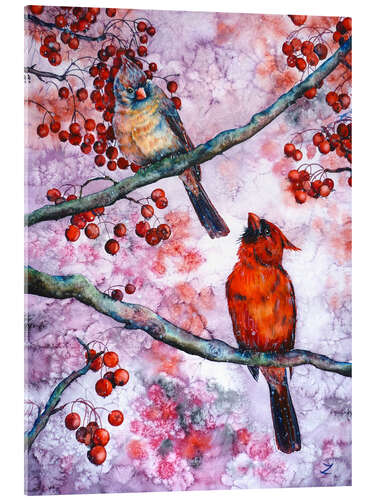 Tableau en verre acrylique Cardinals