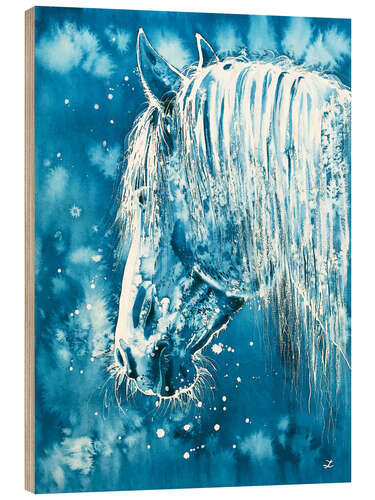 Quadro de madeira Blue Horse