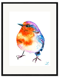 Framed art print Cheerful Robin