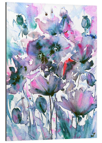 Cuadro de aluminio Mauve Poppies 2