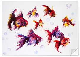 Vinilo para la pared Calico Ryukin Goldfish