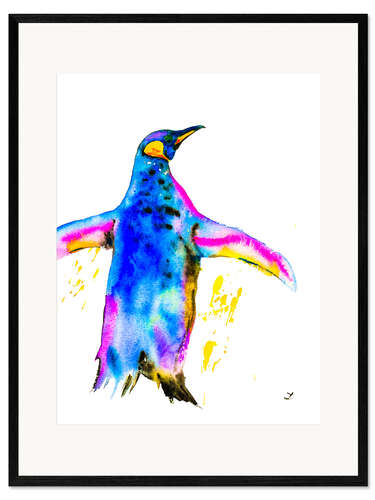 Gerahmter Kunstdruck Pinguin