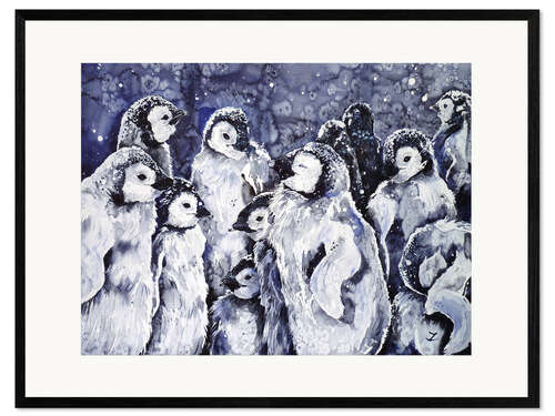 Framed art print Sleepy Penguins