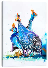 Canvas print Guinea Fowls