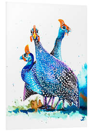 Foam board print Guinea Fowls