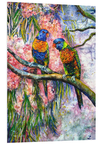 Tableau en PVC Rainbow Lorikeets