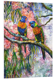 Foam board print Rainbow Lorikeets