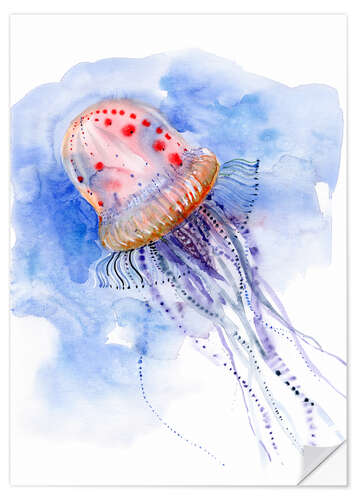 Sisustustarra Jellyfish - deep sea diving