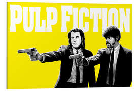 Tableau en aluminium Pulp Fiction, version jaune