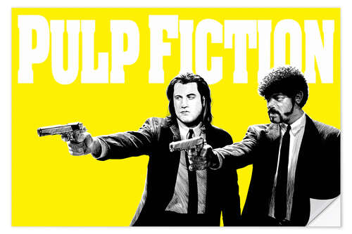 Sticker mural Pulp Fiction, version jaune