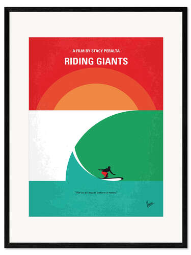 Ingelijste kunstdruk Riding Giants