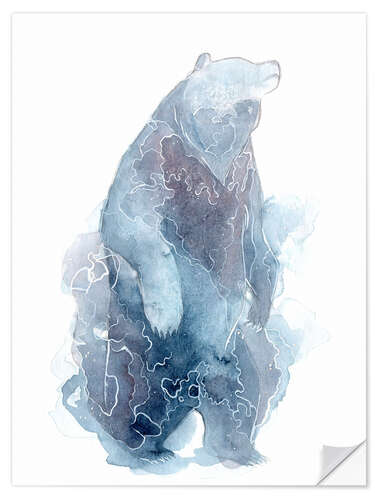 Selvklebende plakat Watercolor Standing Bear