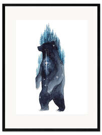 Kunsttryk i ramme Mountain Bear