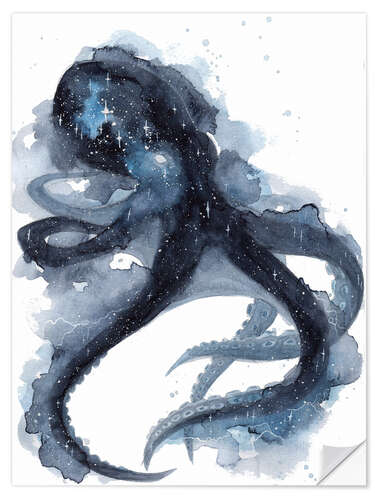 Naklejka na ścianę Galaxy Octopus