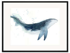 Gerahmter Kunstdruck Aquarell-Wal