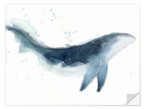 Naklejka na ścianę Watercolor Whale