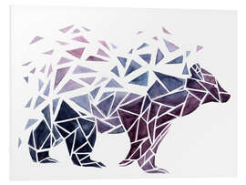 Foam board print Geometric Bear