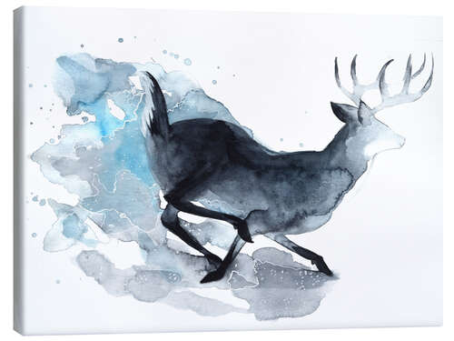 Stampa su tela Watercolor Deer