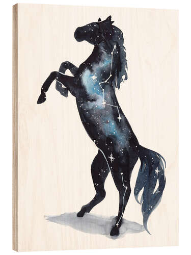 Quadro de madeira Galaxy Horse