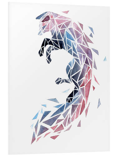 Foam board print Geometric Fox