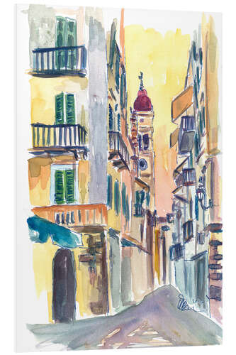 Foam board print Marvellous Corfu Streets in Greece