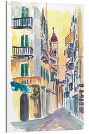 Magnettafel Herrliche Korfu Straße in Griechenland