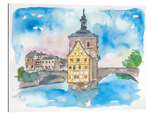 Gallery print Bridge In Bamberg Bavaria with City Hall