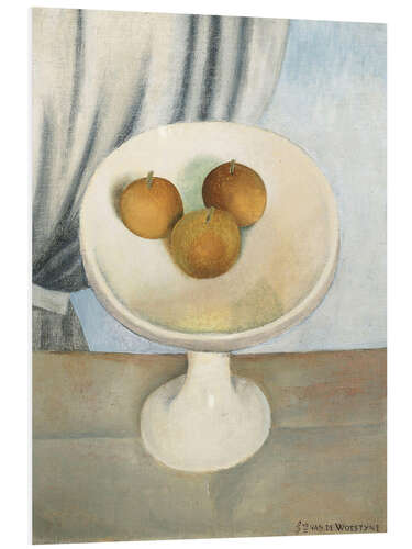 Foam board print Still Life with fruit bowl