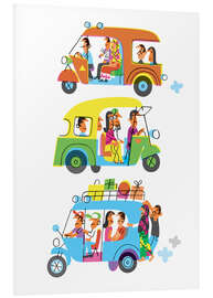 Quadro em PVC Three Tuk Tuks