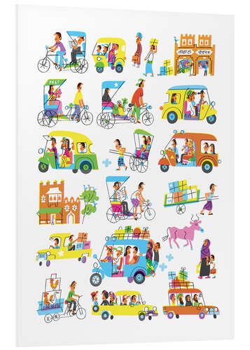 Foam board print Rickshaws