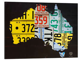 Gallery print Australia License Plate Map